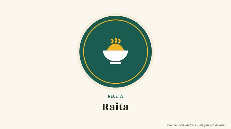 Raita de pepino: imagen provisional con el cuenco del logo de Cocina India en Casa